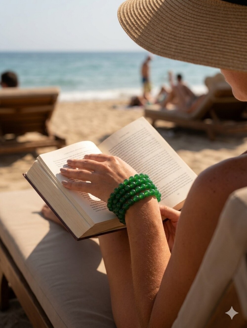 6 Natural Aventurine Stretch Bracelets - Jade Looking